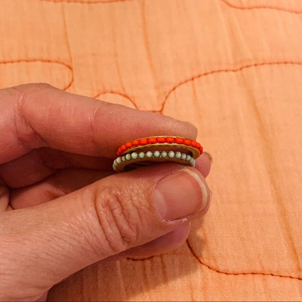 Lot of 2 Madewell Seed Bead Rings